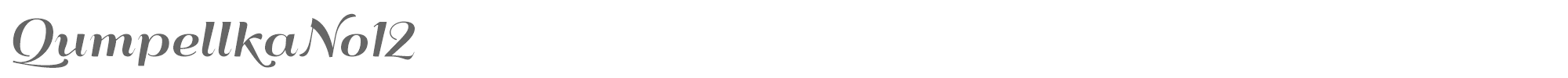 Sample characters QumpellkaNo12 Font