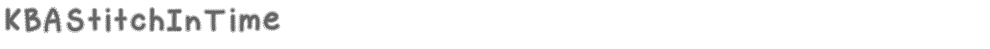KB A Stitch In Time KBAStitchInTime.ttf font preview