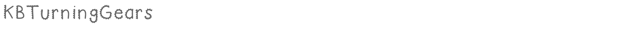 KB Turning Gears KBTurningGears.ttf font preview