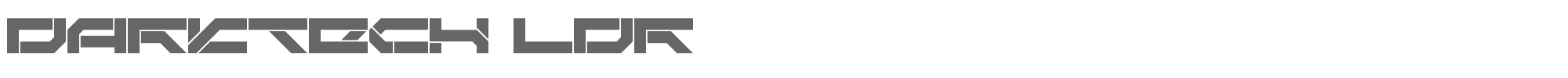 Sample characters Darktech LDR Font