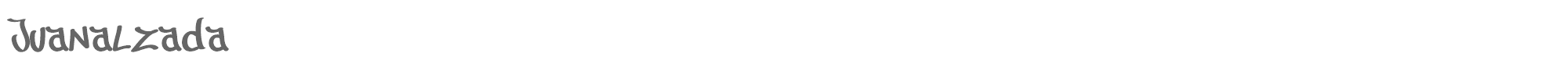 Sample characters Juanalzada Font