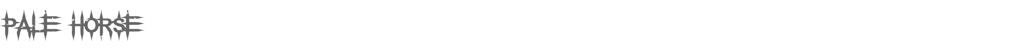 Sample characters Pale Horse Font