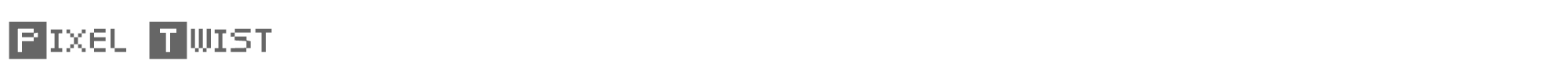 Sample characters Pixel Twist Font