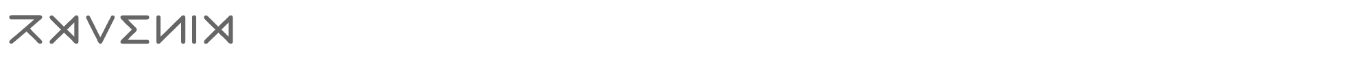 Sample characters Ravenia Font
