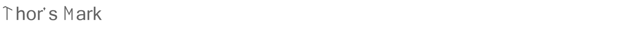 Sample characters Thor's Mark Font