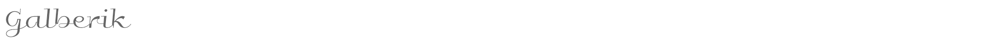 Sample characters Galberik Font
