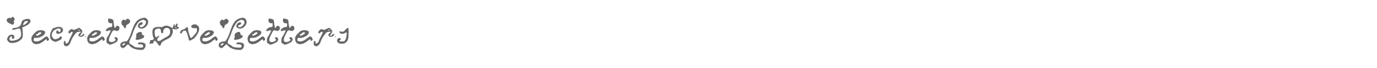 Sample characters Secret Love Letters Font