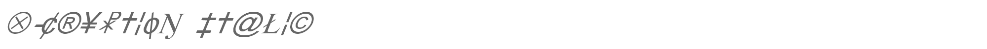 X-Cryption Xcryptv2i.ttf font preview