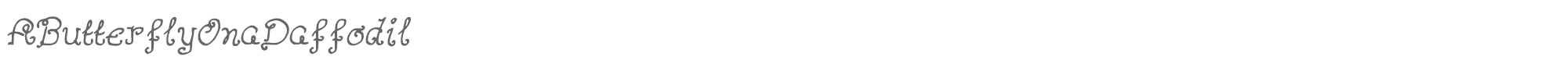 Sample characters A Butterfly On a Daffodil Font