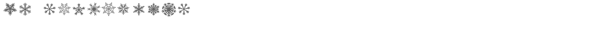 Sample characters DH Snowflakes Font