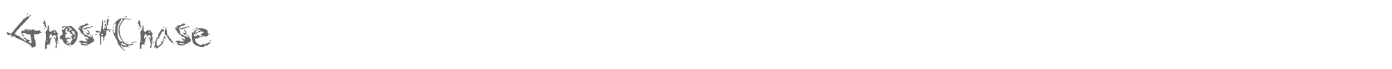 Sample characters Ghost Chase Font