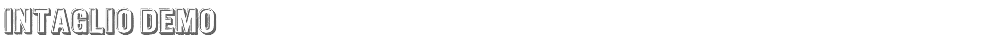 Sample characters Intaglio Font