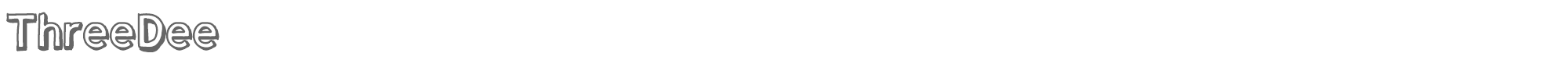 Three Dee ThreeDee.ttf font preview