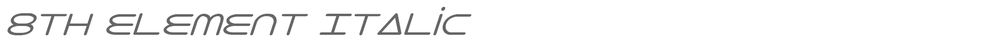 8th Element 8thelementi.ttf font preview