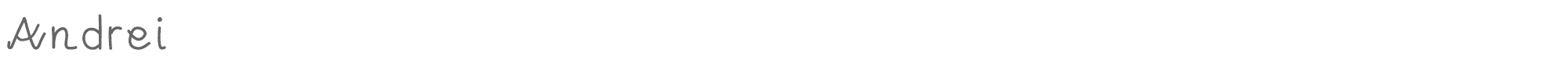 Sample characters Andrei Font