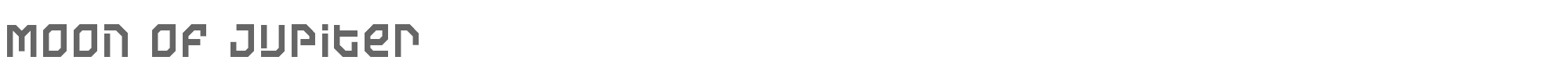 Sample characters Moon of Jupiter Font