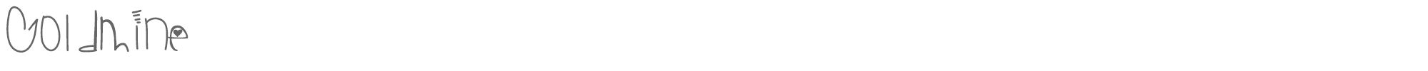 Sample characters Goldmine Font