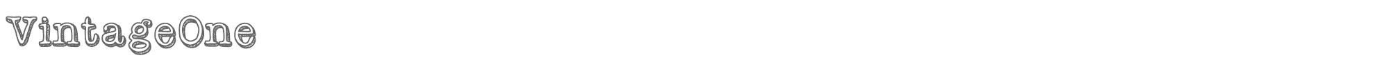 Vintage One VintageOne.ttf font preview