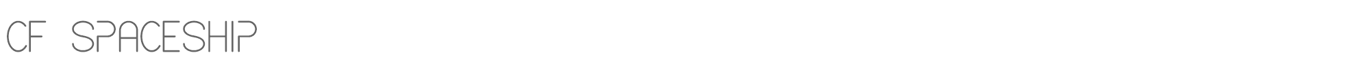 Sample characters CF Spaceship Font