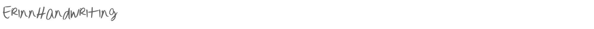 Sample characters Erinn Handwriting Font