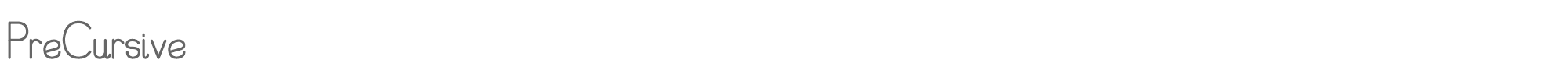 Sample characters PreCursive Font