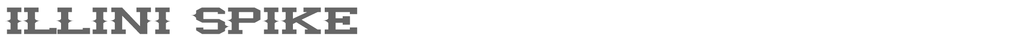 Sample characters Illini Spike Font