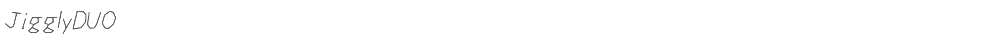 Sample characters Jiggly Duo Font