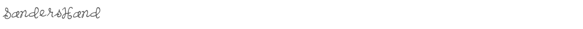 Sample characters Sanders Hand Font