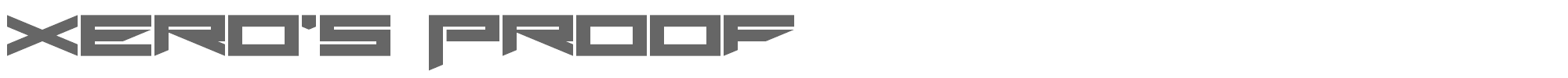 Xero's Proof xeros_proof.ttf font preview