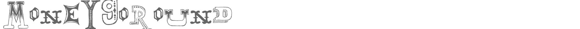 Sample characters MoneyGoRound Font