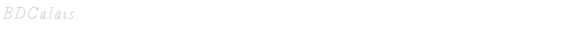 Sample characters BD Calais Font