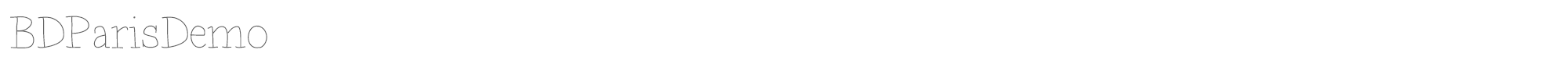 Sample characters BD Paris Font