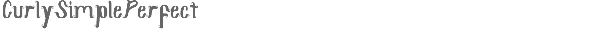 Sample characters Curly Simple Perfect Font