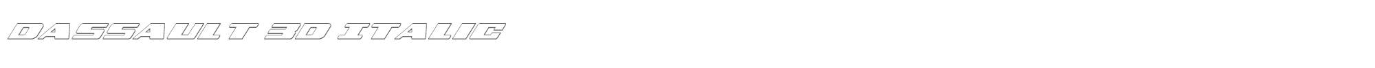 Dassault dassault3dital.ttf font preview