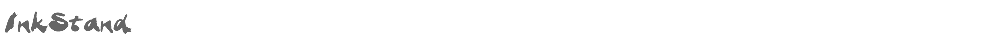 Sample characters Ink Stand Font