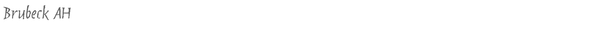 Sample characters Brubeck Font