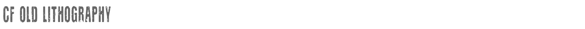 Sample characters CF Old Lithography Font