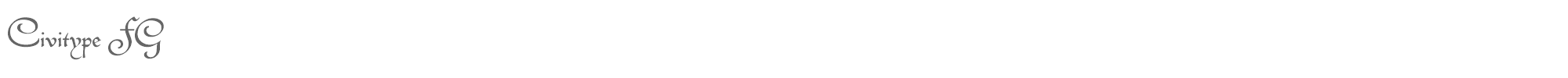 Sample characters Civitype FG Font