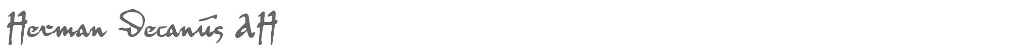 Sample characters Herman Decanus AH Font