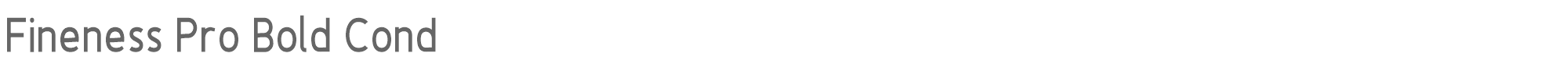 Fineness Pro FinenessProBoldCond.otf font preview
