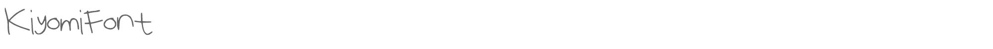Sample characters Kiyomi Font Font