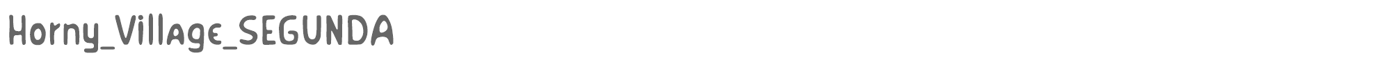 Sample characters Horny Village Font