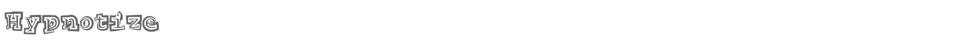 Sample characters Hypnotize Font