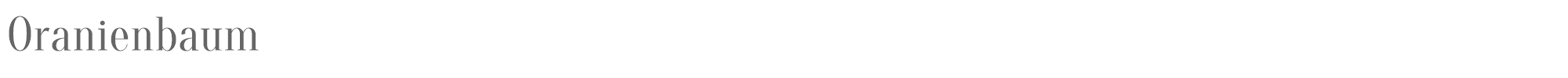 Sample characters Oranienbaum Font