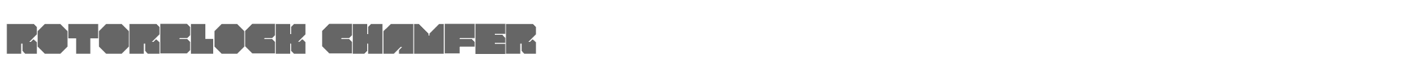 Sample characters RotorBlock Chamfer Font