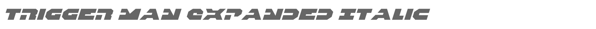 Trigger Man triggermanexpandital.ttf font preview
