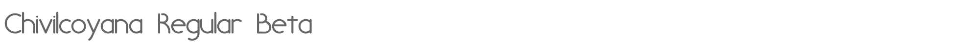Sample characters Chivilcoyana Font