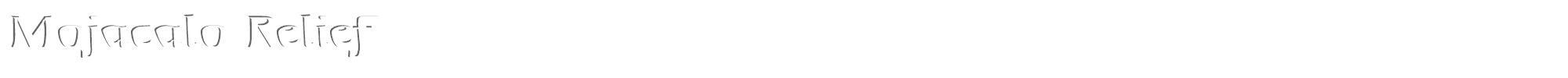 Sample characters Mojacalo Relief Font