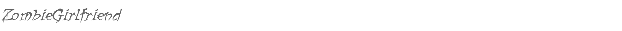 Zombie Girlfriend ZombieGirlfriend.ttf font preview