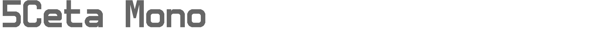 Sample characters 5 Ceta Mono Font